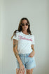 Nebraska Brodny Beaded Cuffed Tee