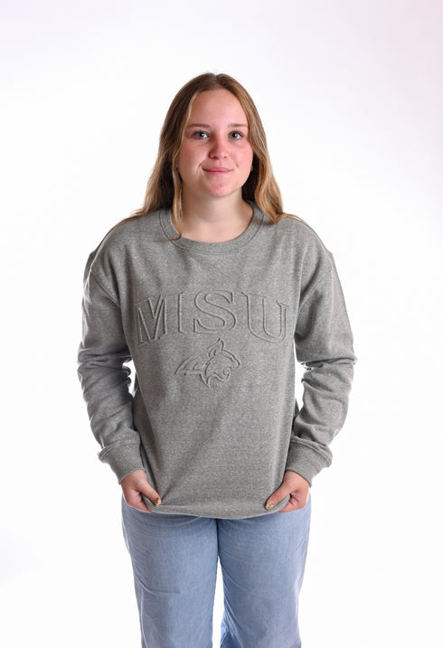 Montana State Easley Embossed Comfort Crew