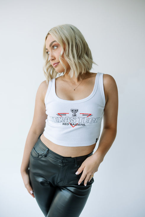 Texas Tech Fitz Triangle Cropped Ribbed Tank
