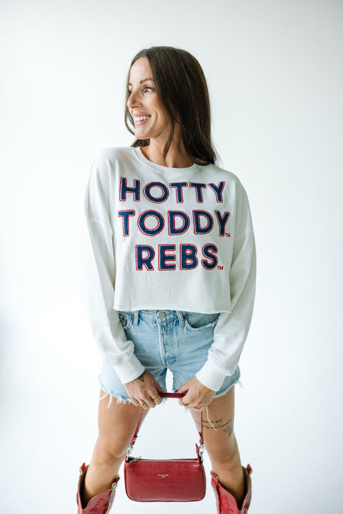 Ole Miss Perkins Chenille Cropped Longsleeve