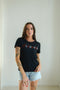 Arkansas Brodny Beaded Cuffed Tee