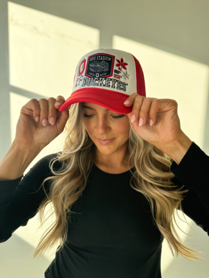 Ohio State Layer Patch Foam Trucker Hat