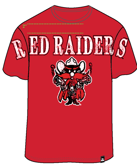 Texas Tech Southern Split OS Band Tee