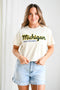 Michigan Manhattan Stitch Heavyweight Crop Tee