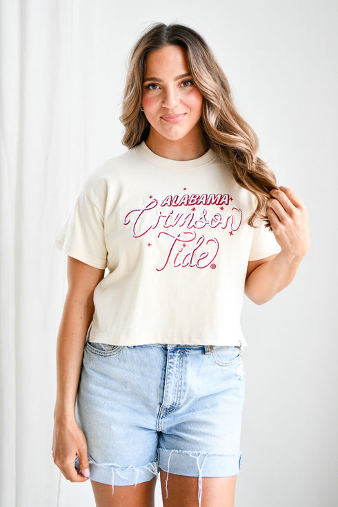 Alabama Lasso Luxe Heavyweight Crop Tee