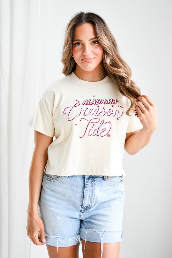 Alabama Lasso Luxe Heavyweight Crop Tee