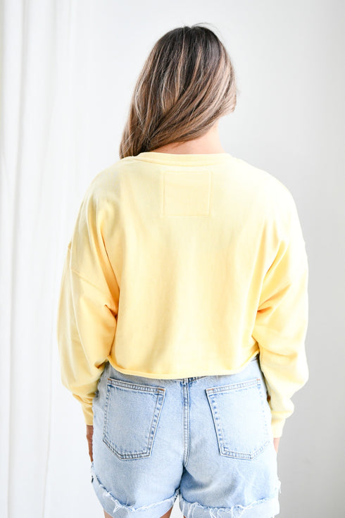 Michigan Perkins Chenille Cropped Longsleeve