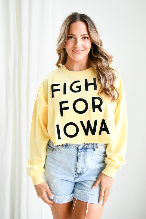 Iowa Perkins Chenille Cropped Longsleeve