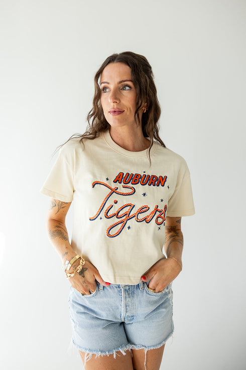 Auburn Lasso Luxe Heavyweight Crop Tee
