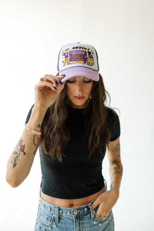 LSU Layer Patch Foam Trucker Hat