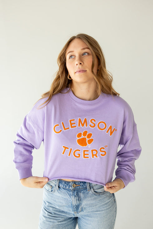 Clemson Perkins Chenille Cropped Longsleeve