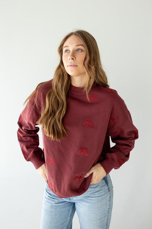 Minnesota Ritter Repeat Lantern Sleeve Crew