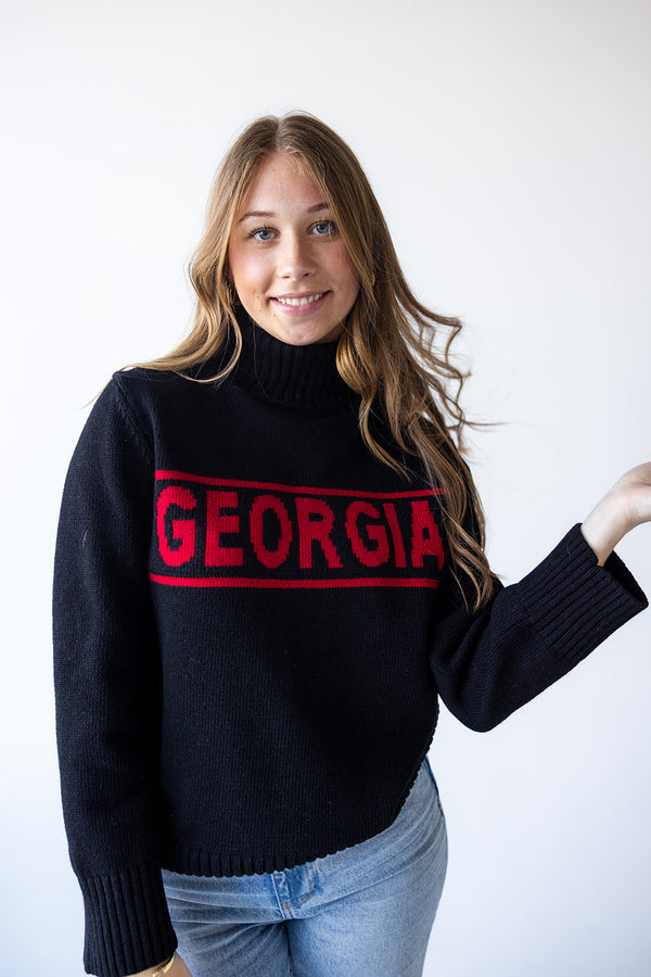Georgia Railway Sweater Rolled Turtleneck