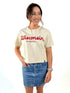 Wisconsin Manhattan Stitch Heavyweight Crop Tee