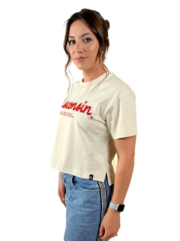 Wisconsin Manhattan Stitch Heavyweight Crop Tee
