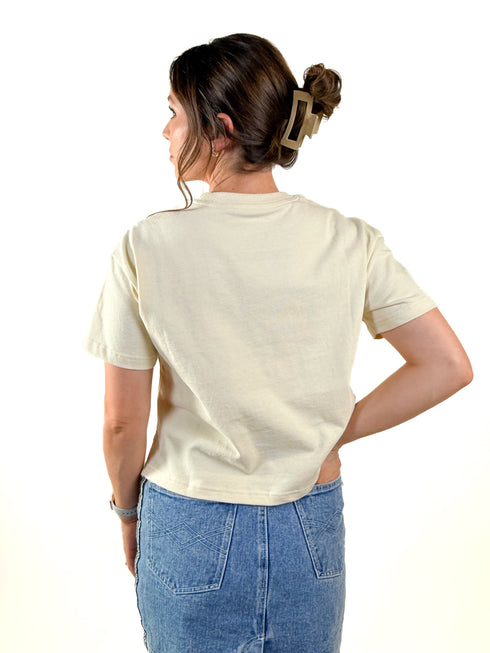 Wisconsin Manhattan Stitch Heavyweight Crop Tee