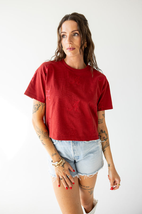 Alabama Ritter Repeat Heavyweight Crop Tee
