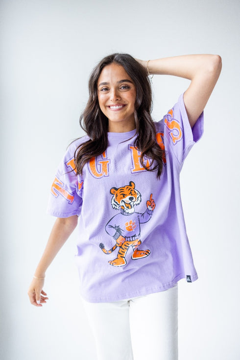 Clemson Southern Split Oversized Band Tee