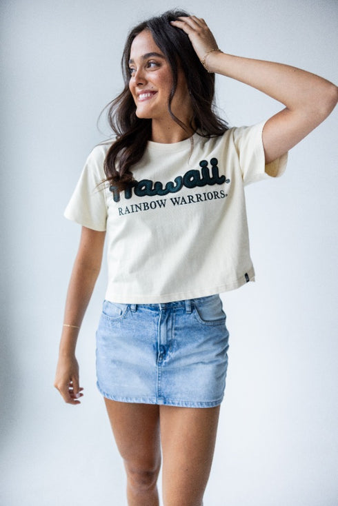 Hawaii Manhattan Stitch Heavyweight Crop Tee