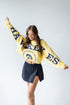 Iowa Phipps Split Sleeve Cropped Corded Crew