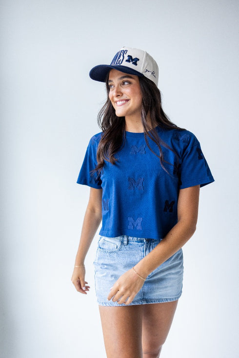 Michigan Ritter Repeat Heavyweight Crop Tee