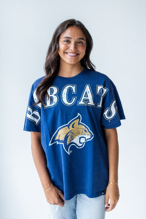 Montana State Southern Split Oversized Band Tee