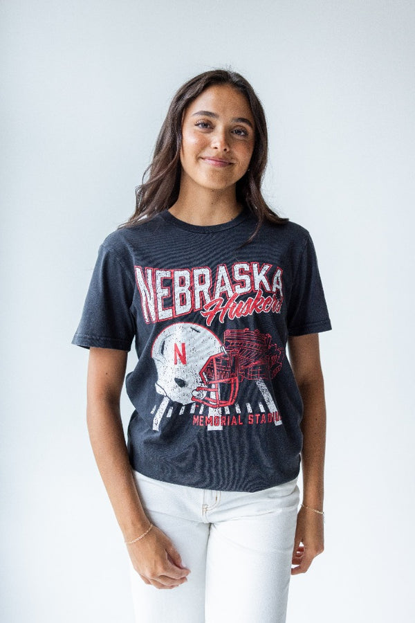 Nebraska Stadium Sketch Comfort Tee