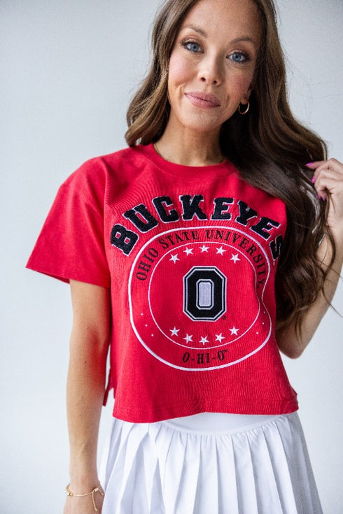 Ohio State Sayler Star Heavyweight Crop Tee