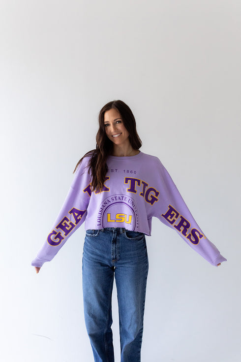LSU Phipps Split Cropped Longsleeve