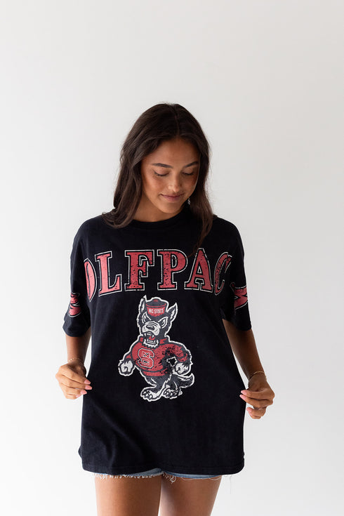 NC State Southern Split OS Band Tee