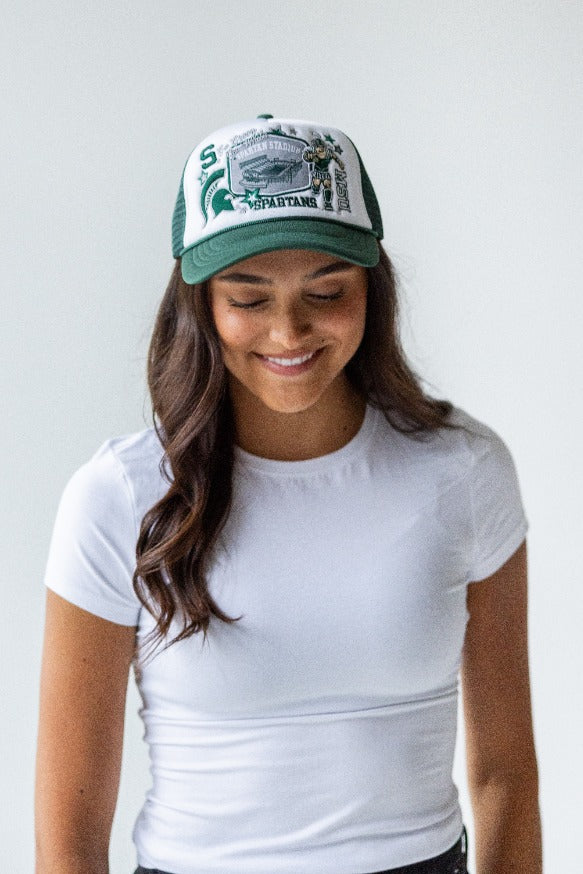 Michigan State Layer Patch Foam Trucker Hat