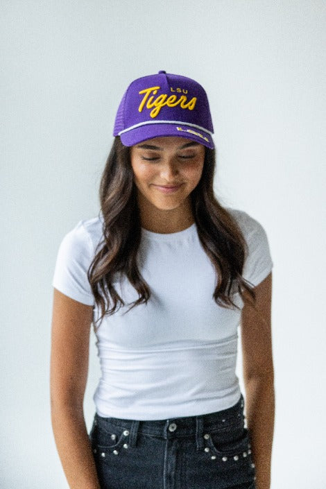 LSU Burns Bill 5 Panel Canvas Baseball Hat