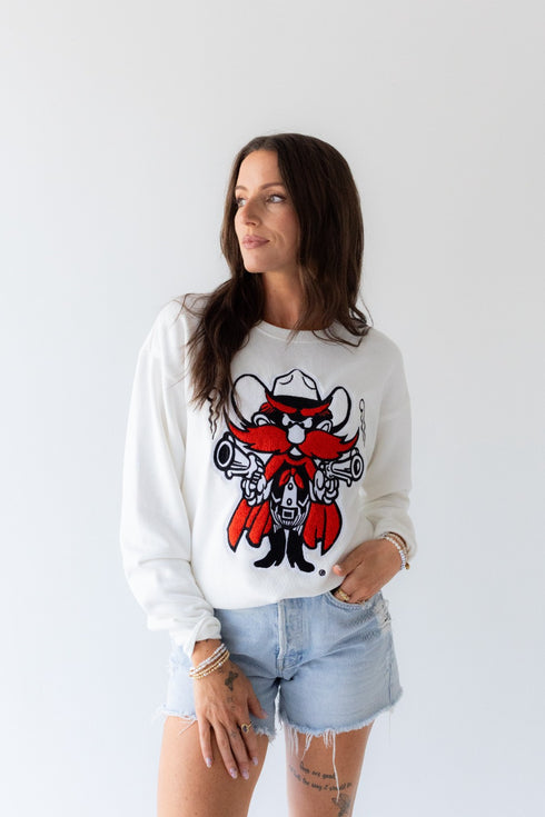 Texas Tech Mascot Chenille Comfort Crewneck