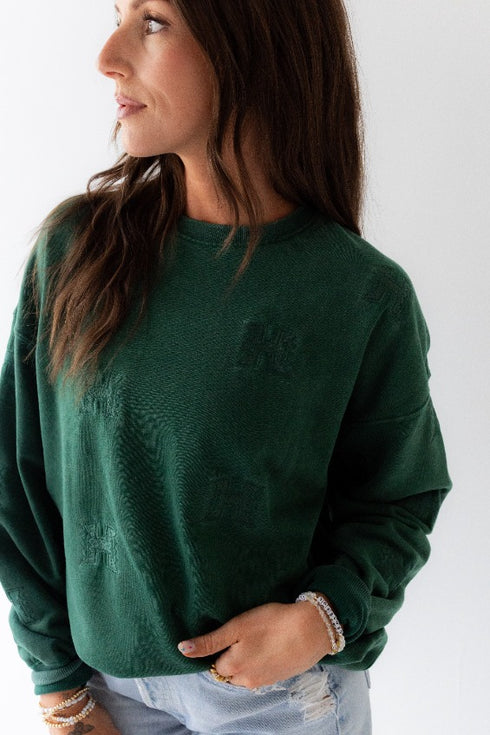 Hawaii Ritter Repeat Lantern Sleeve Crew
