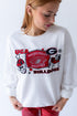 Georgia Layer Patch Lantern Sleeve Crew