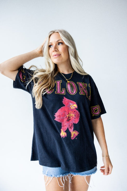 Iowa State Southern Split Oversized Band Tee