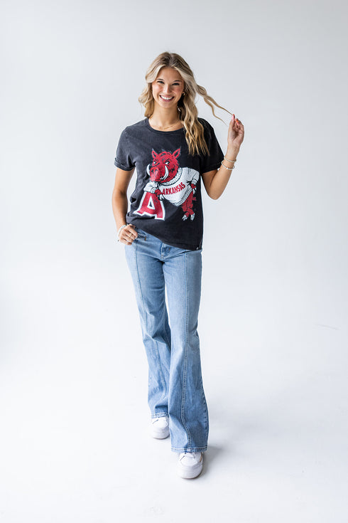 Arkansas Legacy Logo Cuffed Tee