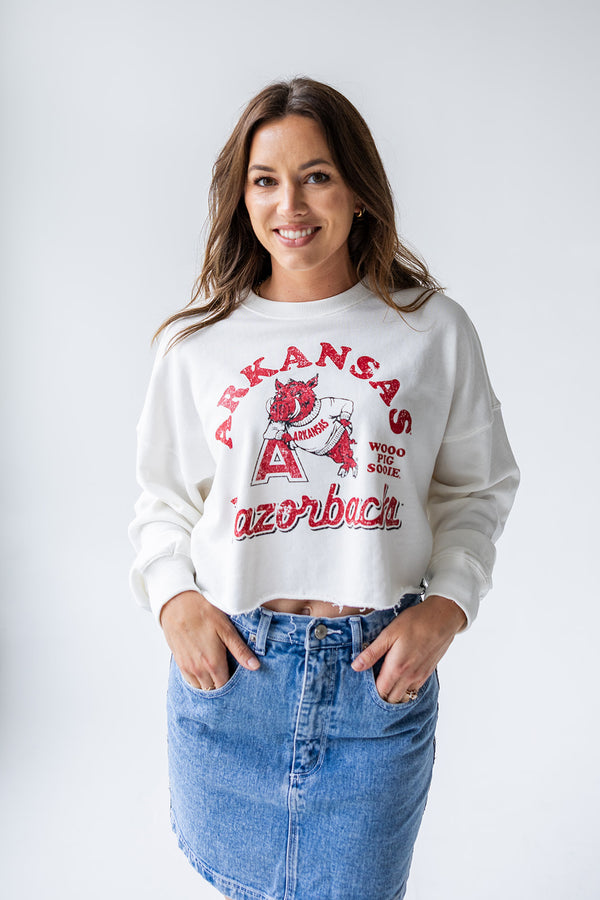 Arkansas Archival Arch Cropped Longsleeve