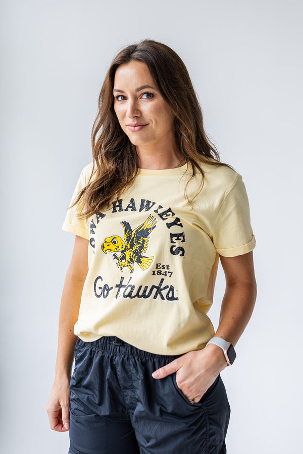 Iowa Archival Arch Cuffed Tee