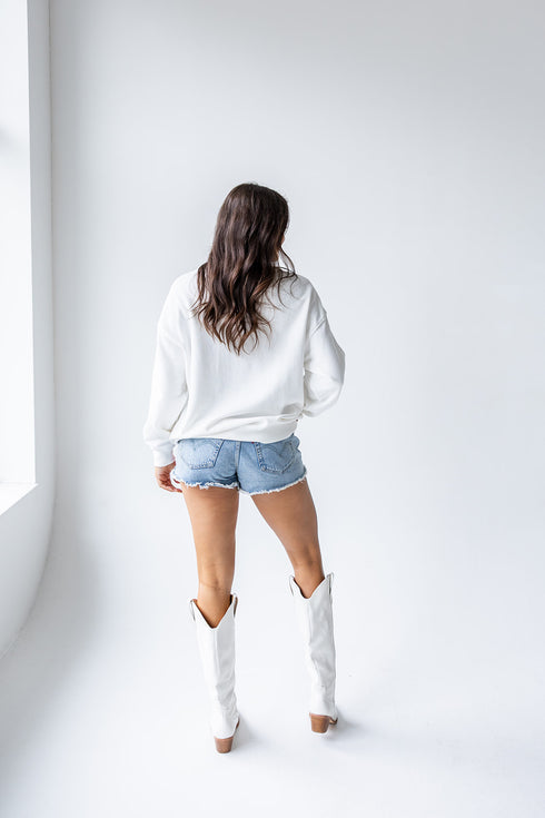 Ole Miss Philly Split Lantern Sleeve Crew