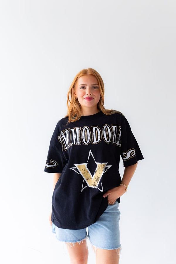 Vanderbilt Southern Split Oversized Band Tee