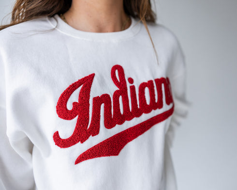 Indiana Mascot Chenille Comfort Crew