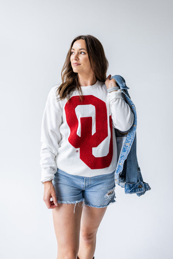 Oklahoma Mascot Chenille Comfort Crew