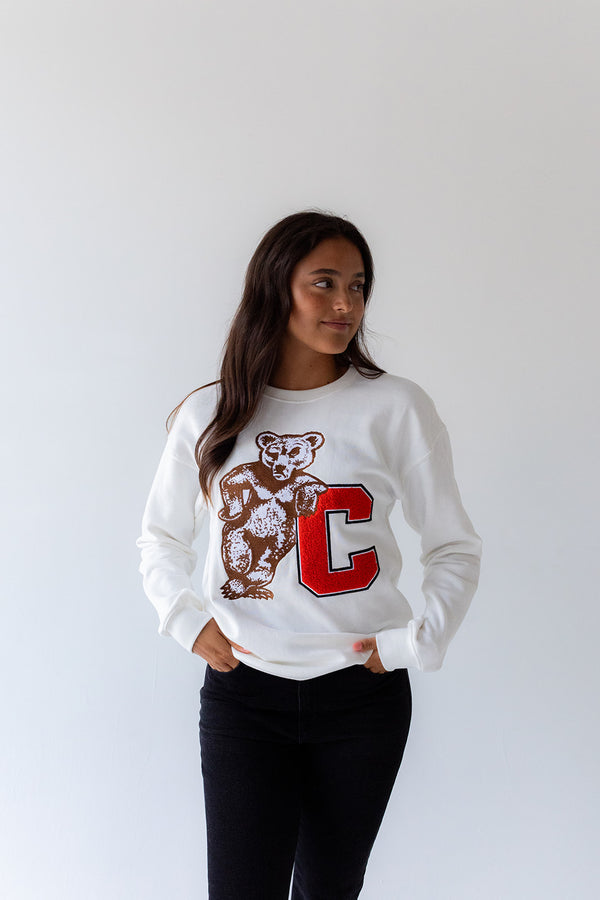 Cornell Mascot Chenille Comfort Crewneck