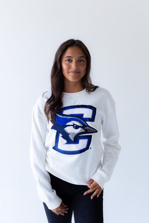 Creighton Mascot Chenille Comfort Crewneck