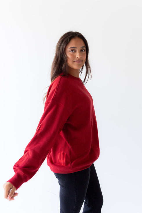 Indiana Ritter Repeat Lantern Sleeve Crew