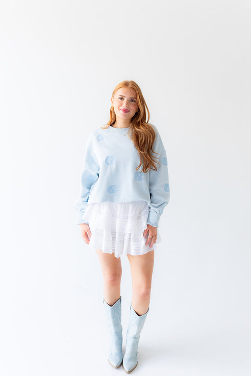 North Carolina Ritter Repeat Lantern Sleeve Crew