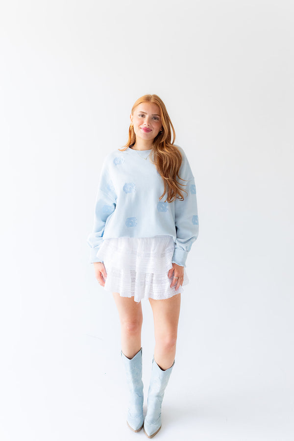 UNC Ritter Repeat Lantern Sleeve Crew