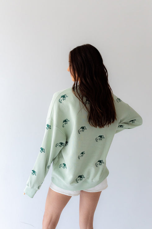 NDSU Ritter Repeat Lantern Sleeve Crew