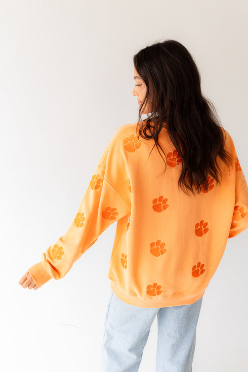 Clemson Ritter Repeat Lantern Sleeve Crew